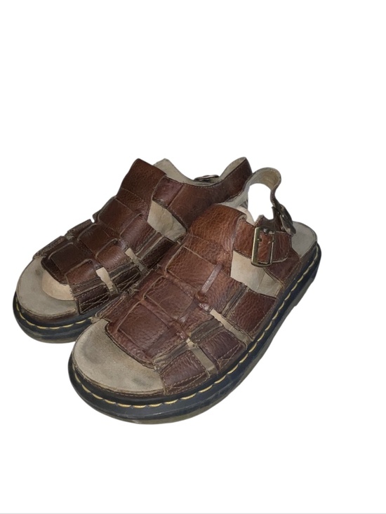 Dr. Martens Brown Leather Fisherman Heavy Air Cushion Sandals 8092 Men’s Sz 11 main image 4